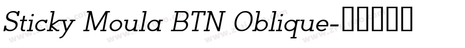 Sticky Moula BTN Oblique字体转换